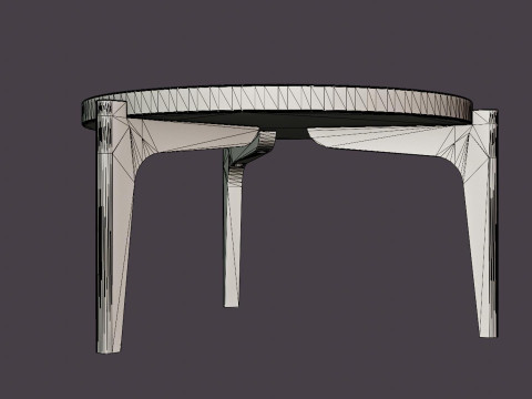 Michigan Coffee table - White oiled oak 3D Model