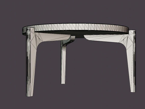 Michigan Coffee table - White oiled oak 3D Model