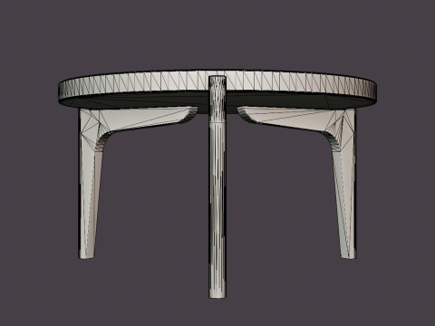 Michigan Coffee table - White oiled oak 3D Model