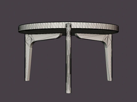 Michigan Coffee table - White oiled oak 3D Model