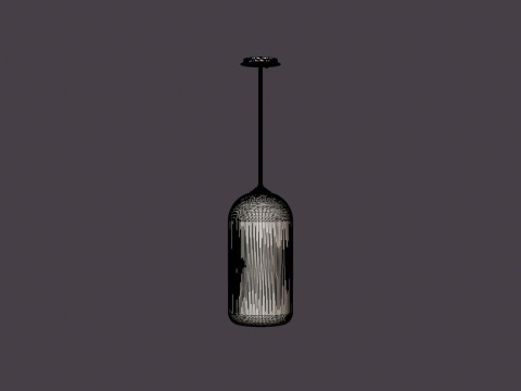 District Pendant lamp - Satin Black Modelo 3D