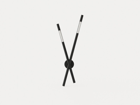 Hendrix Wall Lamp - Dark Bronze - Double Modello 3D