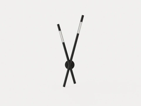 Hendrix Wandleuchte &ndash; Dunkelbronze &ndash; Doppelt 3D Modell