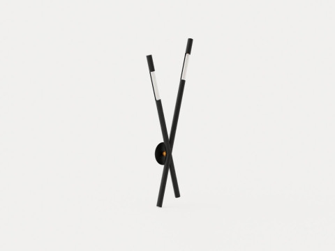 Hendrix Wall Lamp - Dark Bronze - Double Modelo 3D