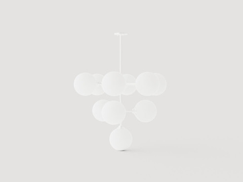 Ashleigh Chandelier - Silver Modello 3D