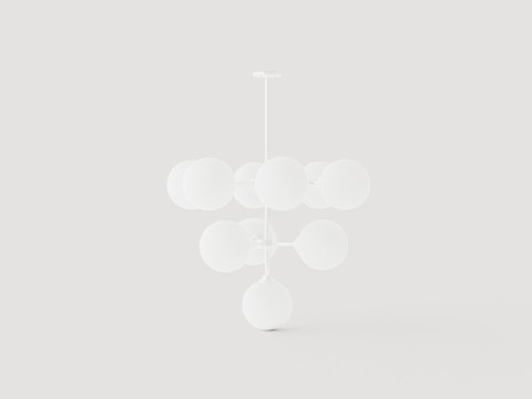 Ashleigh Chandelier - Silver Modello 3D