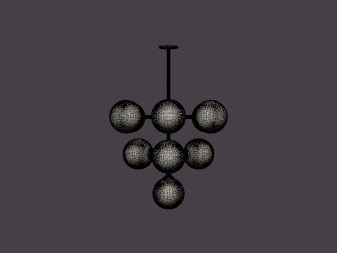 Ashleigh Chandelier - Silver Modello 3D