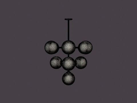 Ashleigh Chandelier - Silver 3D Model