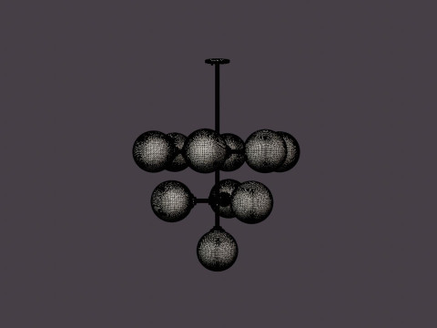 Ashleigh Chandelier - Silver Modello 3D