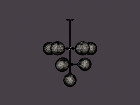 Ashleigh Chandelier - Silver Modello 3D