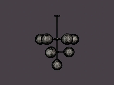 Ashleigh Chandelier - Silver 3D Model
