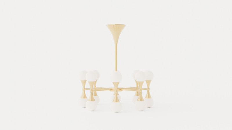 Astoria Chandelier 3D Модель .c4d .max .obj .3ds .fbx .stl .blend