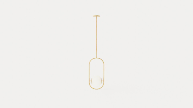 Everley Pendant Lamp - Vintage Brass 3D Model .c4d .max .obj .3ds .fbx .stl .blend