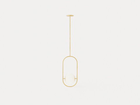 Everley Pendant Lamp - Vintage Brass 3D Модель