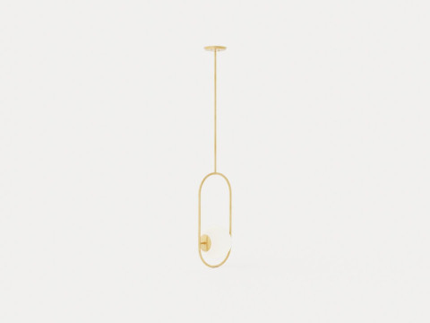 Everley Pendant Lamp - Vintage Brass 3D Model