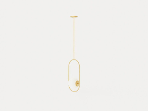 Everley Pendant Lamp - Vintage Brass 3D Model