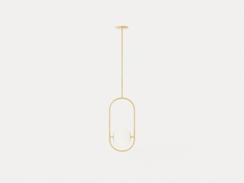 Everley Pendant Lamp - Vintage Brass 3D Model