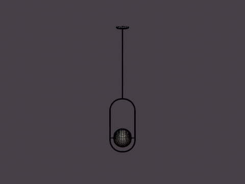 Everley Pendant Lamp - Vintage Brass 3D Model