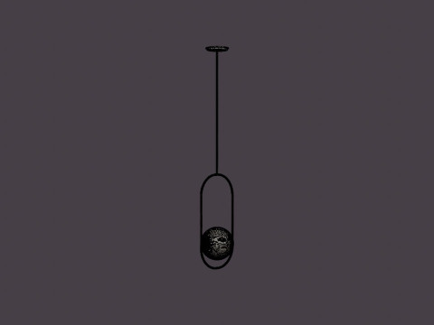 Everley Pendant Lamp - Vintage Brass 3D Model