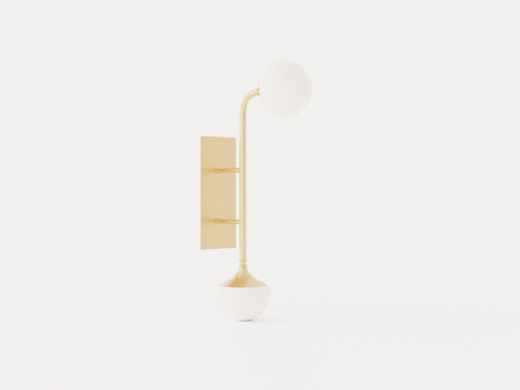 Fleming Wall lamp - Gold Modello 3D