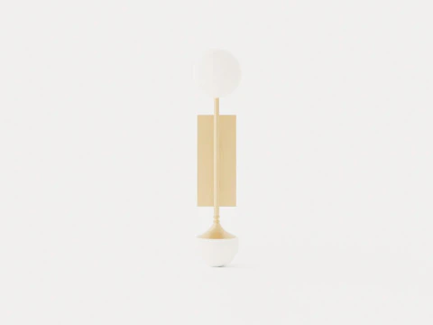 Fleming Wall lamp - Gold 3D Model