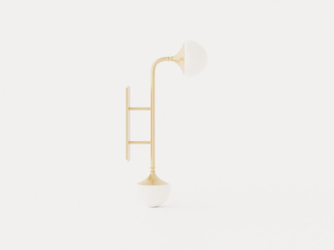 Fleming Wall lamp - Gold 3Dモデル
