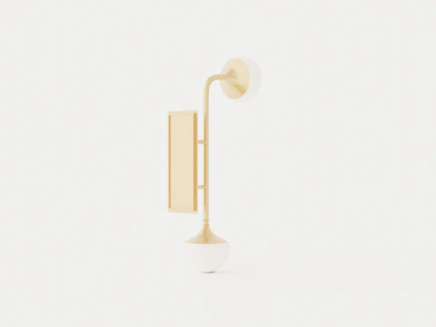 Fleming Wall lamp - Gold 3D Model