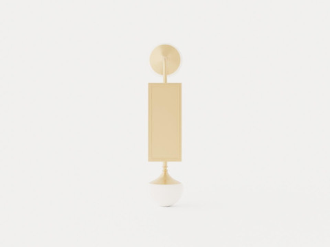 Fleming Wall lamp - Gold 3Dモデル