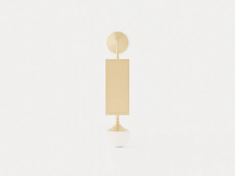 Fleming Wall lamp - Gold 3D Model