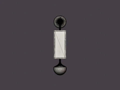 Fleming Wall lamp - Gold 3D Model