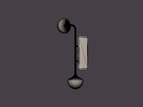 Fleming Wall lamp - Gold 3Dモデル