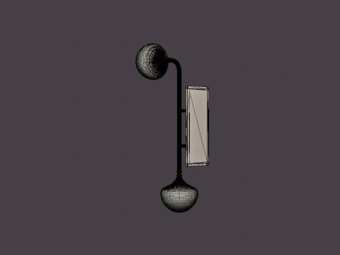 Fleming Wall lamp - Gold 3D Model