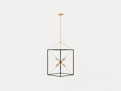 Glendale Pendant lamp - Gold 3D Model