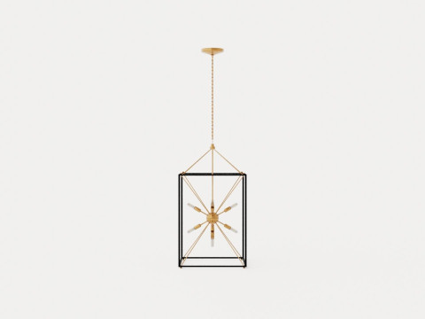 Glendale Pendant lamp - Gold Modello 3D