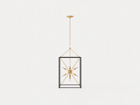 Glendale Pendant lamp - Gold 3D Model