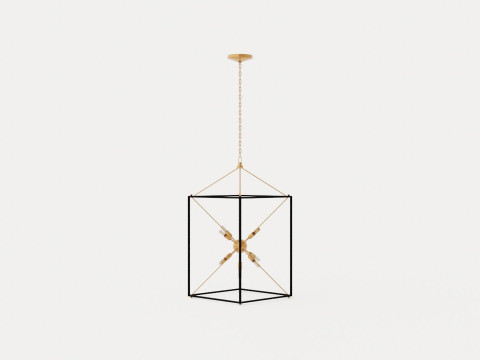 Glendale Pendant lamp - Gold Modello 3D