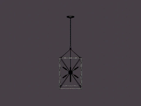 Glendale Pendant lamp - Gold 3D Model