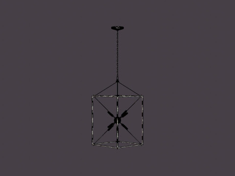Glendale Pendant lamp - Gold Modello 3D
