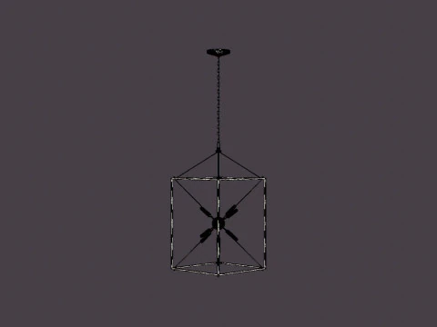 Glendale Pendant lamp - Gold 3D Model