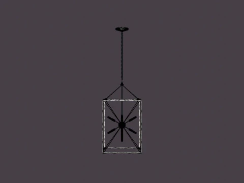 Glendale Pendant lamp - Gold 3D Model