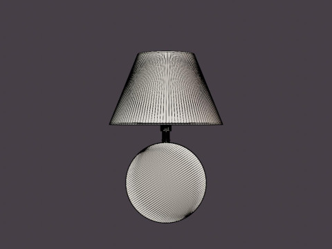 Signature No1 Wall Lamp - Rustic Bronze - White Lampshade Model 3D