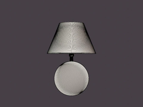Signature No1 Wall Lamp - Rustic Bronze - White Lampshade 3D Model