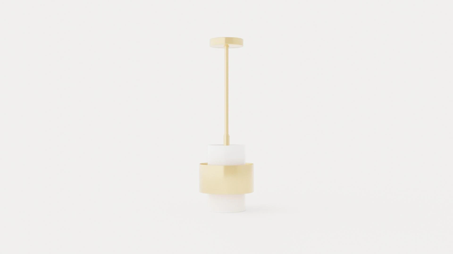 Corinth Pendant lamp - Gold 3D Model .c4d .max .obj .3ds .fbx .stl .blend 