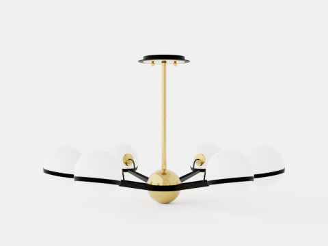 Ace Chandelier - Matt Gold 3D Модель