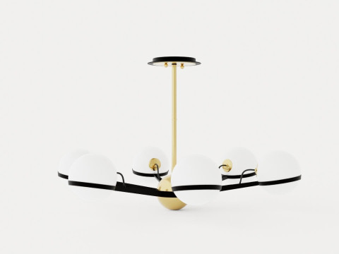 Ace Chandelier - Matt Gold 3D 모델