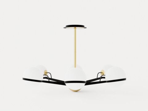 Ace Chandelier - Matt Gold 3D 모델