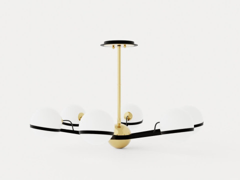 Ace Chandelier - Matt Gold 3D 모델