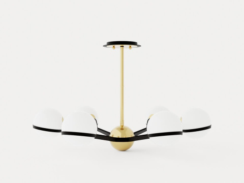 Ace Chandelier - Matt Gold 3D 모델