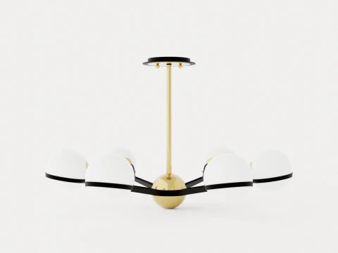 Ace Chandelier - Matt Gold 3D Model