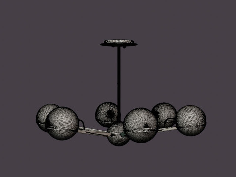 Ace Chandelier - Matt Gold 3D 모델